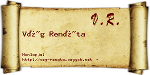 Vég Renáta névjegykártya