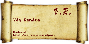 Vég Renáta névjegykártya